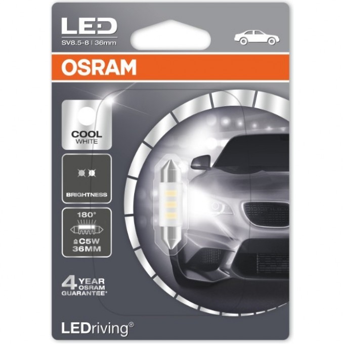 Автолампа OSRAM LED ≜C5W LEDRIVING 6436CW-01B(1шт) 4052899445567 Автолампа OSRAM LED ≜C5W LEDRIVING 6436CW-01B(1шт) 4052899445567