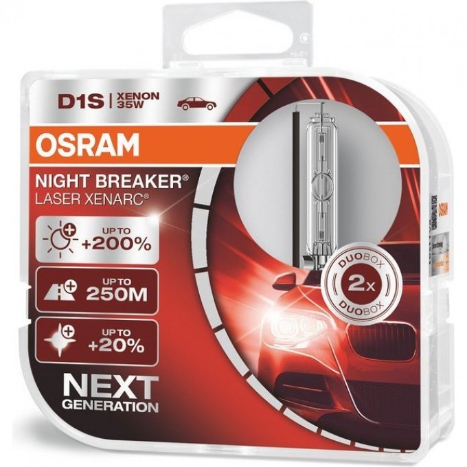 Автолампы OSARAM D1S XENARC NIGHT BREAKER LASER 66140XNL-HCB (2 шт) 4052899993037 Автолампы OSARAM D1S XENARC NIGHT BREAKER LASER 66140XNL-HCB (2 шт) 4052899993037