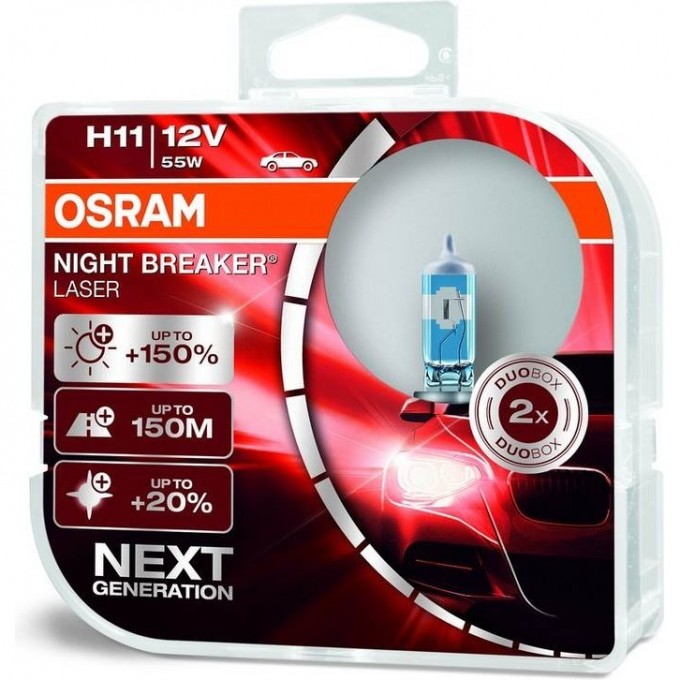 Автолампы OSRAM H11 NIGHT BREAKER® LASER 64211NL - HCB (2 шт) 4052899991897 Автолампы OSRAM H11 NIGHT BREAKER® LASER 64211NL - HCB (2 шт) 4052899991897