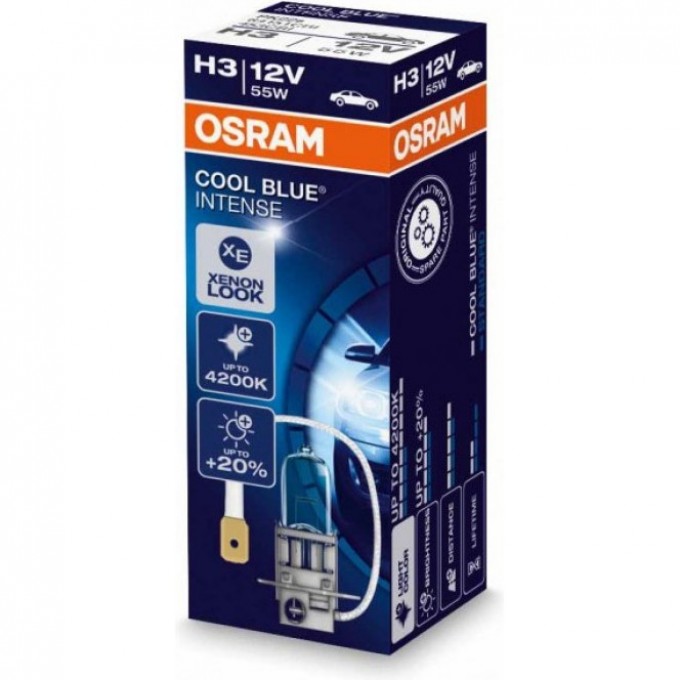 Автолампы OSRAM H3 COOL BLUE® INTENSE 64151CBI (1шт) 4008321655462 Автолампы OSRAM H3 COOL BLUE® INTENSE 64151CBI (1шт) 4008321655462