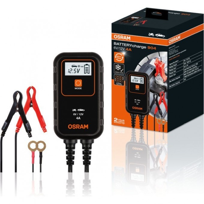 Зарядное устройство OSRAM для аккумулятора автомобиля BATTERYcharge 904 (OEBCS904) 4052899620520 Зарядное устройство OSRAM для аккумулятора автомобиля BATTERYcharge 904 (OEBCS904) 4052899620520